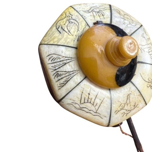 Antique Chinese Bone Wood Snuff Box with Wood Lock - Picture 7 of 10